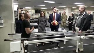 Funny Guy: A service member at Walter Reed tosses a medicine ball to Vice President JD Vance. His response was hilarious