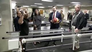 Funny Guy: A service member at Walter Reed tosses a medicine ball to Vice President JD Vance. His response was hilarious