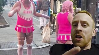 Man in Philly warns that a creep in a pink wig and outfit is assaulting women.