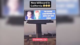 New Newsom Billboard In California