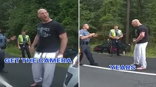 Wild Standoff Between GIANT Jacked Veteran and 8 Cops