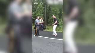 Wild Standoff Between GIANT Jacked Veteran and 8 Cops
