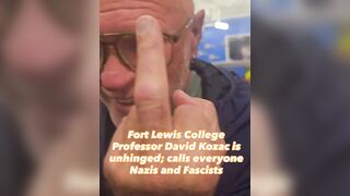 Typical leftist scum - "professor" chimp out over TPUSA on campus