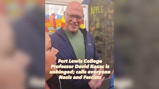 Typical leftist scum - "professor" chimp out over TPUSA on campus