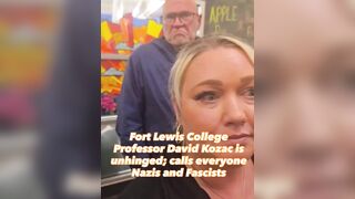 Typical leftist scum - "professor" chimp out over TPUSA on campus