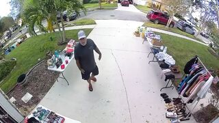 No Shame: Man caught stealing at a garage sale