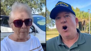 A Florida veteran in Florida threatened to smack a teen who was riding around