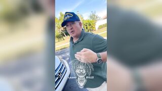 A Florida veteran in Florida threatened to smack a teen who was riding around