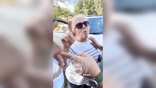 A Florida veteran in Florida threatened to smack a teen who was riding around