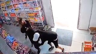 Grocery store robbery gone wrong