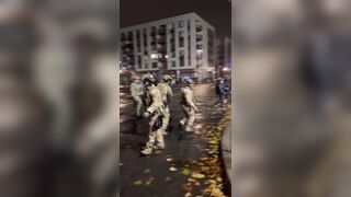 ICE officers ran out of the gate to make arrest of the female ANTIFA rioter