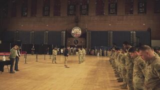 While visiting troops for Thanksgiving, Sec. Pete Hegseth leads a prayer for Sarah Beckstrom and Andrew Wolfe