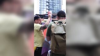“THEY ARE NOT NAKED” Man argues with sick liberal about Kids being at a Pride Parade