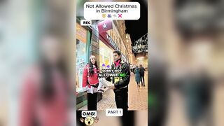 Meanwhile in Birmingham, UK Two young Girls signing Christmas Carols to collect money for charity are harassed by Police.