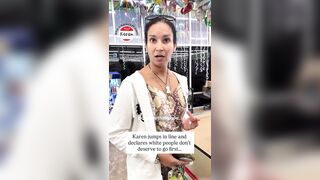 Skipped line in front of a white woman & then goes on a racist rant
