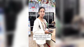 Skipped line in front of a white woman & then goes on a racist rant