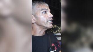 Two LEGAL immigrants face off against one “protestor”