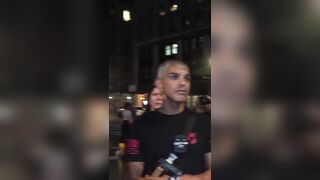 Two LEGAL immigrants face off against one “protestor”