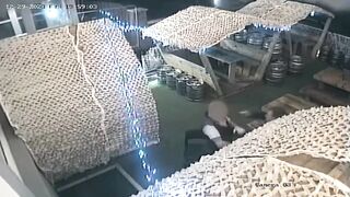 Shocking moment thug stubs out cigarette in disabled man's eye