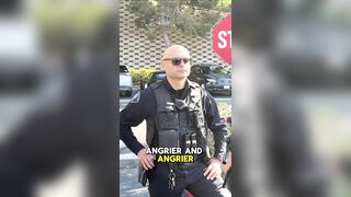 Man throws wine on multiple masked men after they started randomly filming people