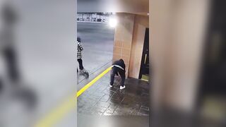 Two suspects plant an explosive device at a Las Vegas Strip Restaurant