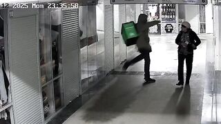 A n Evil Immigrant Kicks Old Woman In The Face In Random Attack