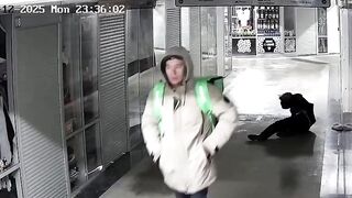 A n Evil Immigrant Kicks Old Woman In The Face In Random Attack