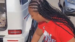 Stealing while driving a G wagon ...