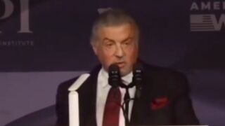 Sylvester Stallone Gives A Speech At President Trump