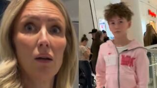 Man Confronts Boy Spitting on Shoppers at the Mall