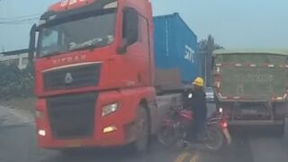 Crazy close call caught on dashcam