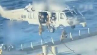 Footage of American Troops capturing the Venezuelan Shipping Tanker earlier today