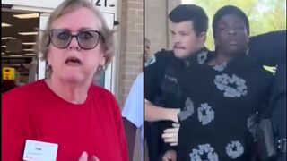 black thug tried to pull knife on White CVS employee as two black women defended him