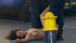 Influencer and content creator Zamokuhle fighting with police while naked in the street