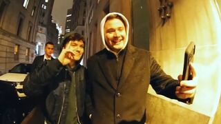 Nick Fuentes is approached by some fans while leaving dinner with Sneako