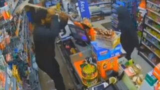 Shopkeeper grabs shovel to fend off crook who tried to rob him